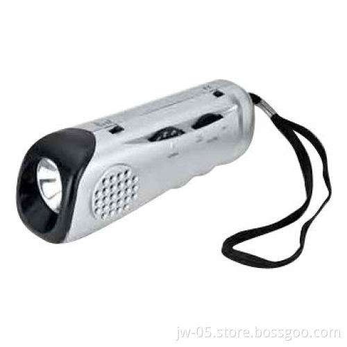 Flashlight with Siren Alarm and AM/FM Radio